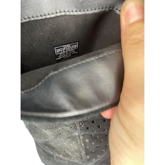 Toms Serra perforated slouch boot in black suede HIGH ANKLE PULL ON Posh Sho - Picture 9 of 11